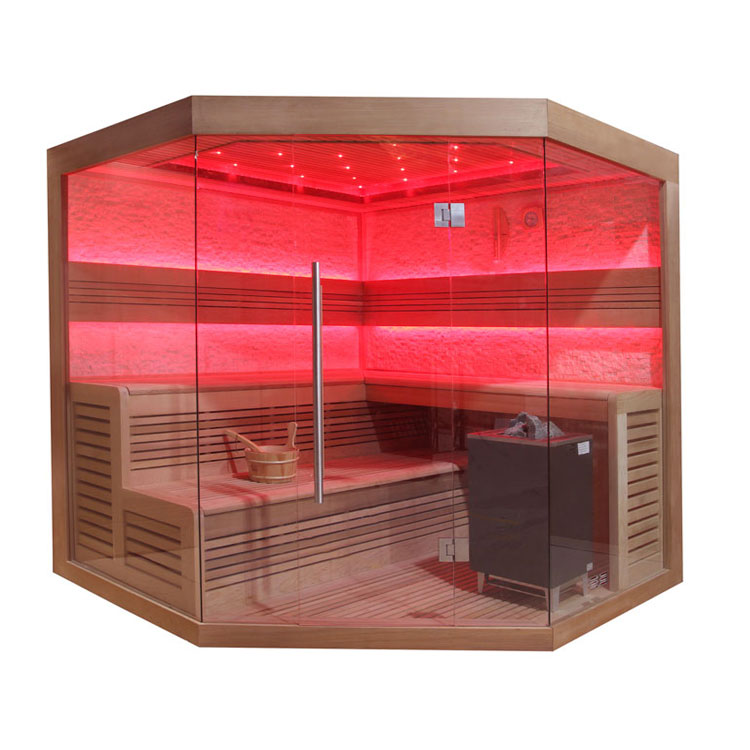 AWT Sauna B1242C rote Zeder 180x180 9kW EOS BiO-Max