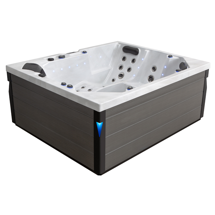 AWT Whirlpool Aussenwhirlpool IN-406 eco extreme Sterling Silver 225x185 grau