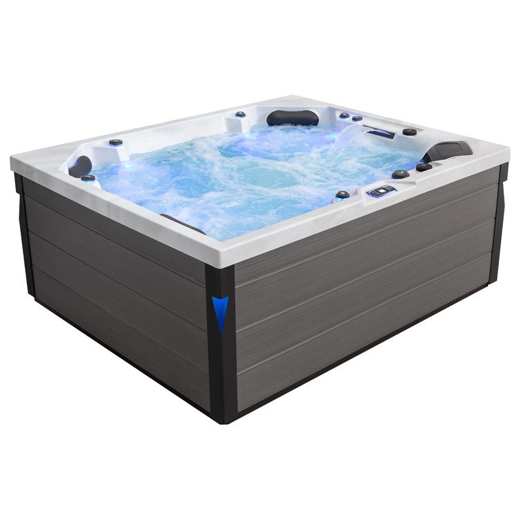 AWT Whirlpool Aussenwhirlpool IN-406 eco extreme Sterling Silver 225x185 grau
