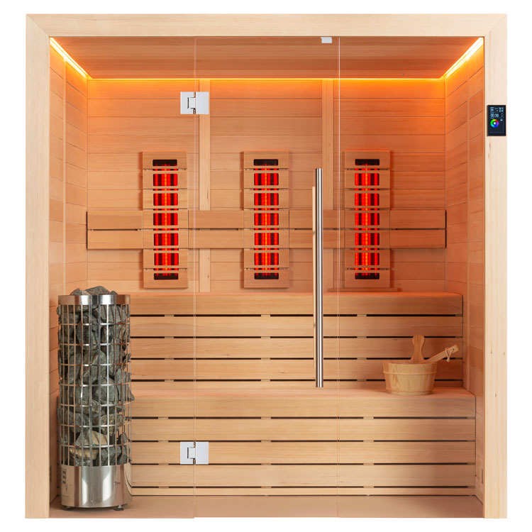 AWT Sauna E1614A-IR Hemlock 200x160 9kW Cilindro