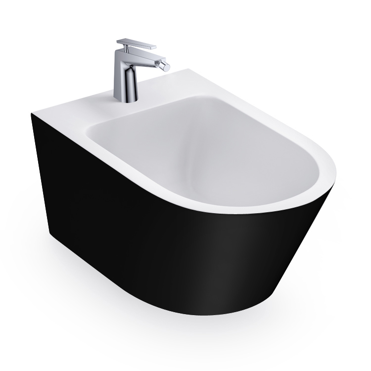 StoneArt WC Hänge-Bidet TFS-111P schwarz-weiß 52x37cm matt