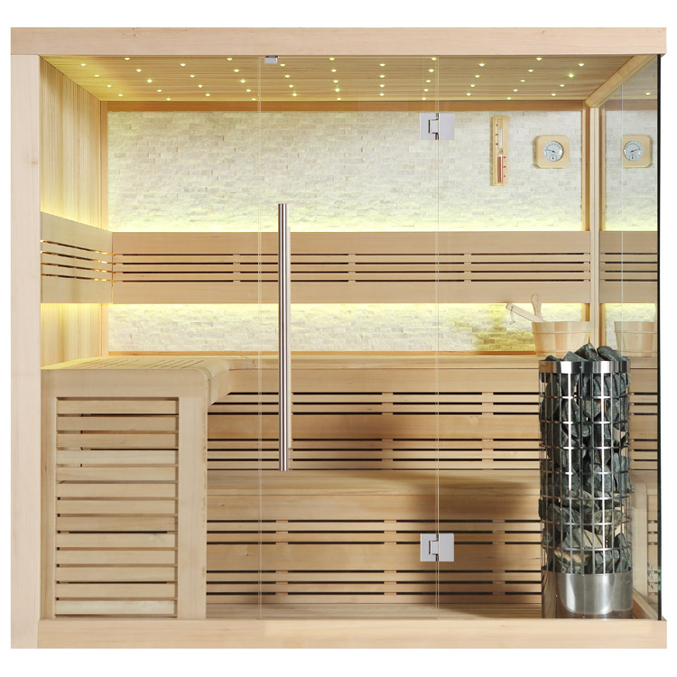 AWT Sauna E1105C Hemlock 180x180 9kW Cilindro