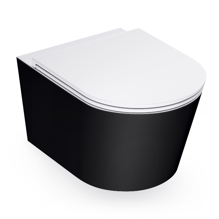 StoneArt WC  Hänge-WC TMS-511P schwarz-weiß 52x37cm matt