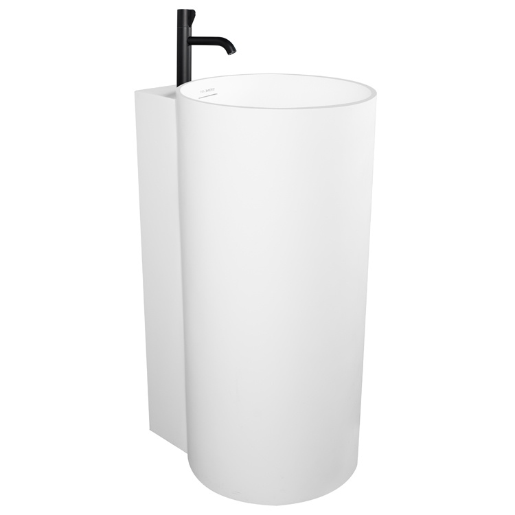 StoneArt Standwaschbecken Waschbecken freistehend LZ550 weiß 42x54cm matt
