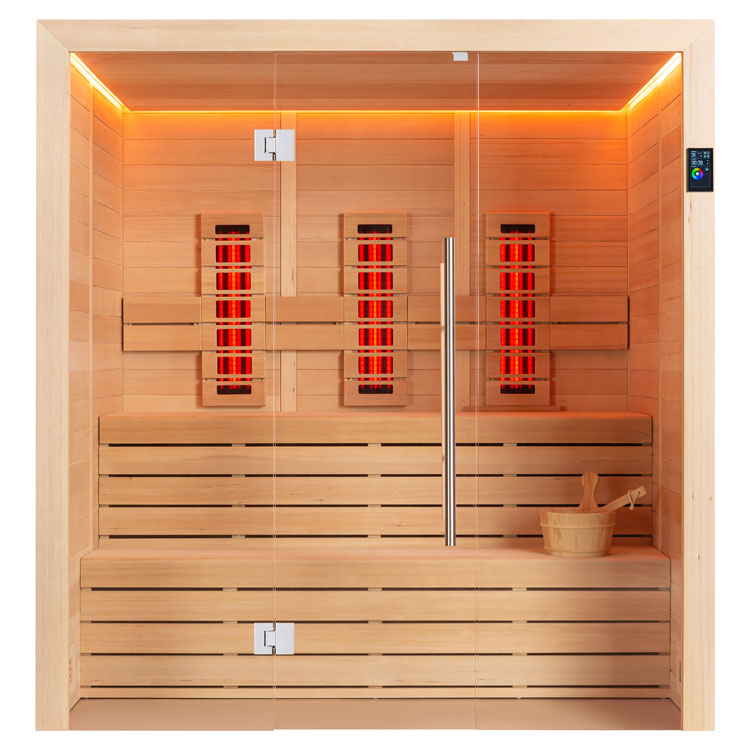 AWT Sauna E1614B-IR Hemlock 180x150 ohne Ofen