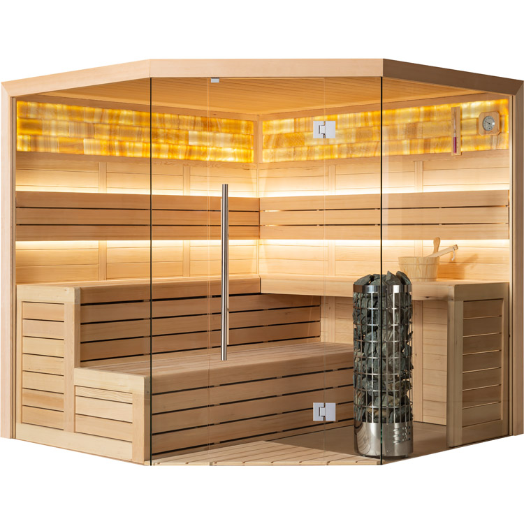 AWT Sauna E1621C Hemlock 180x180 9kW Cilindro